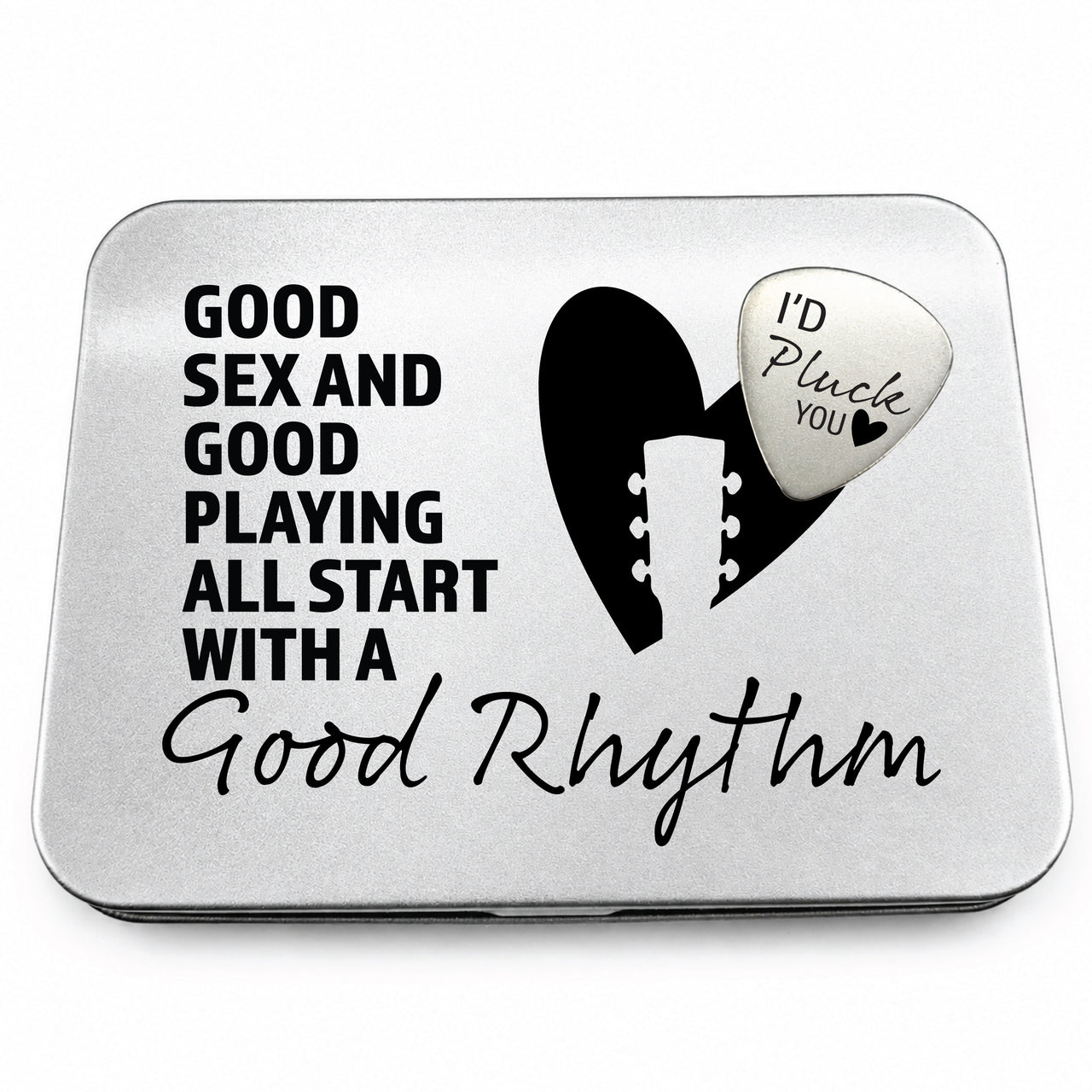 The Good Rhythm Guitar Pick + Tin