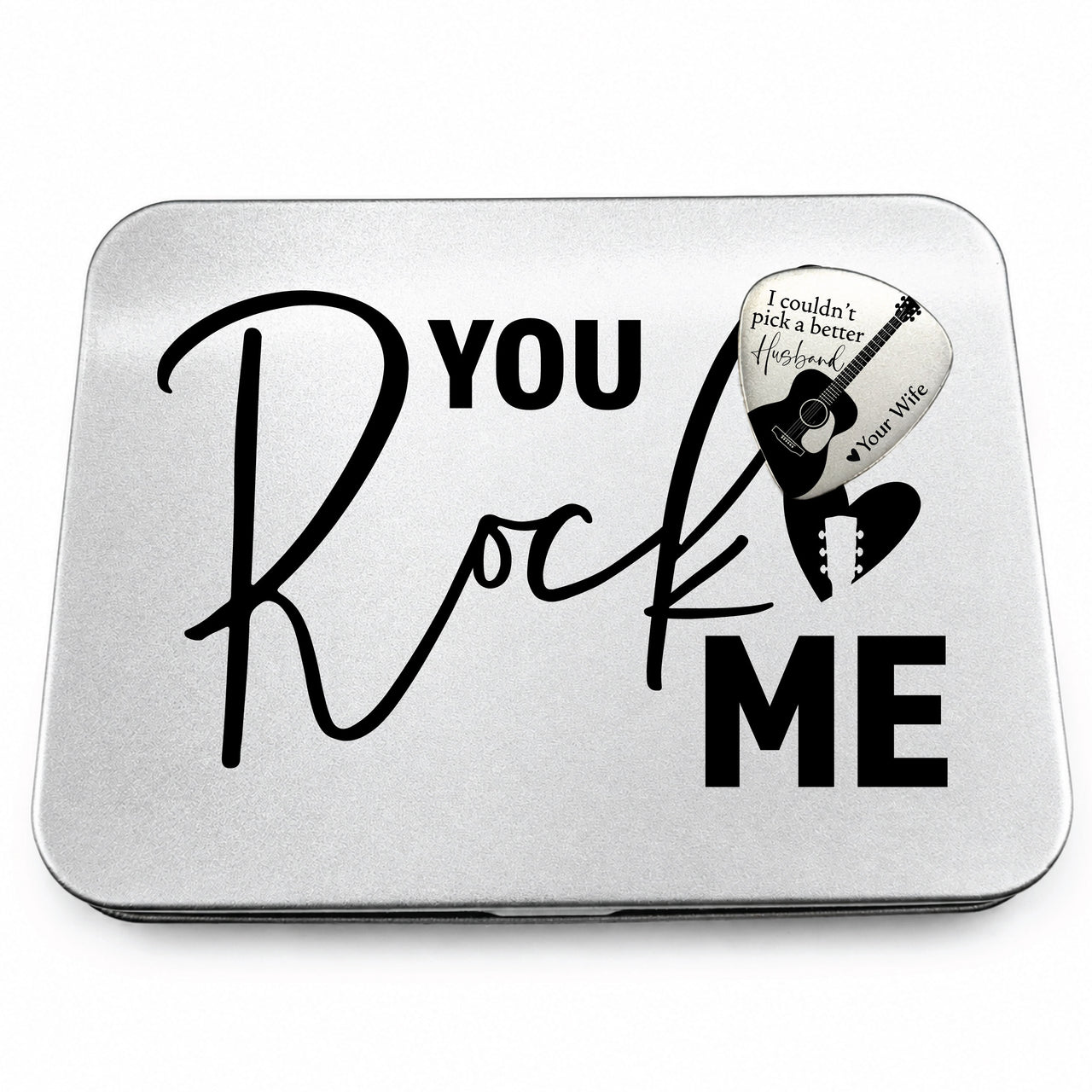 The Husband Rocks Me Guitar Pick + Tin