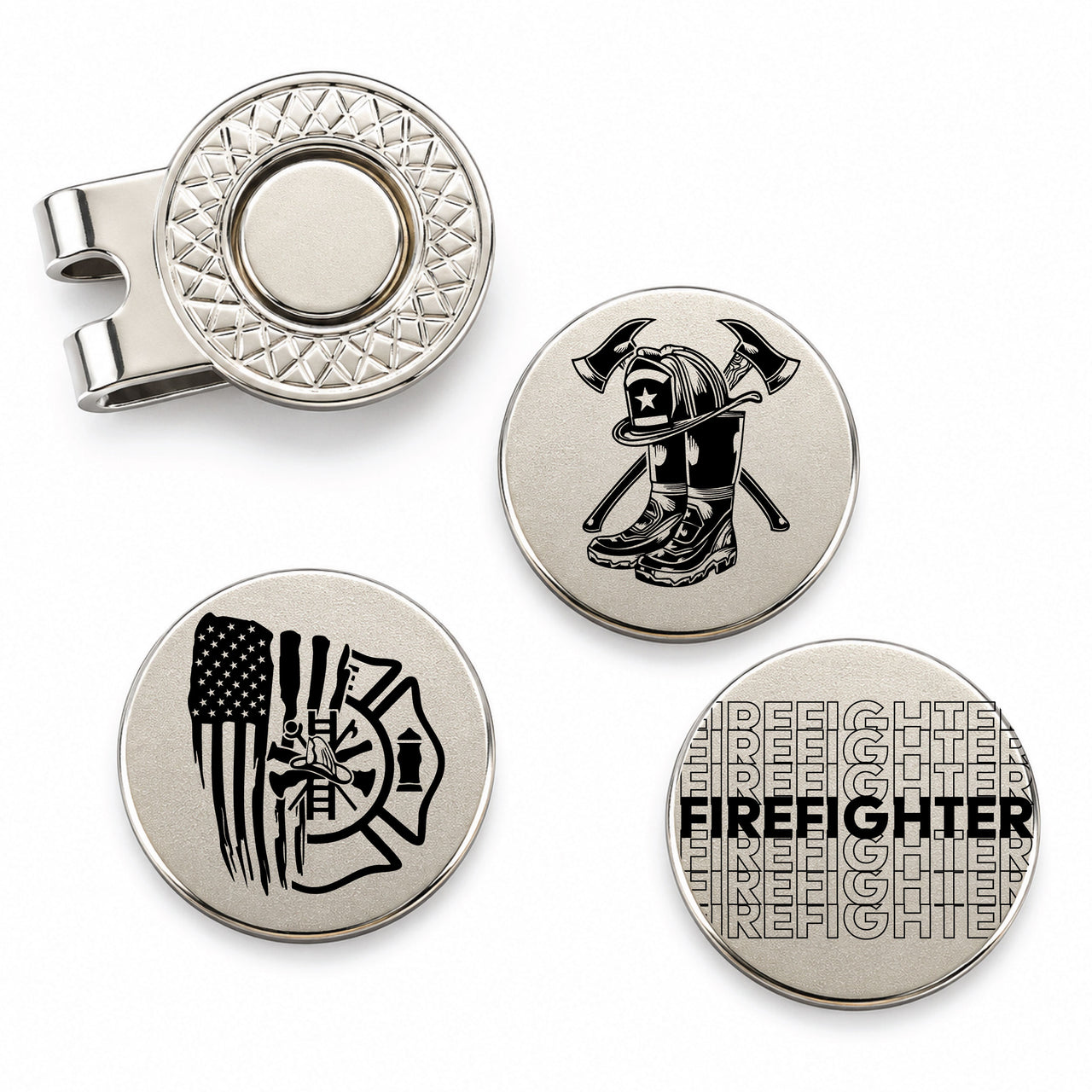 Firefighter Golf Ball Marker Set of 3