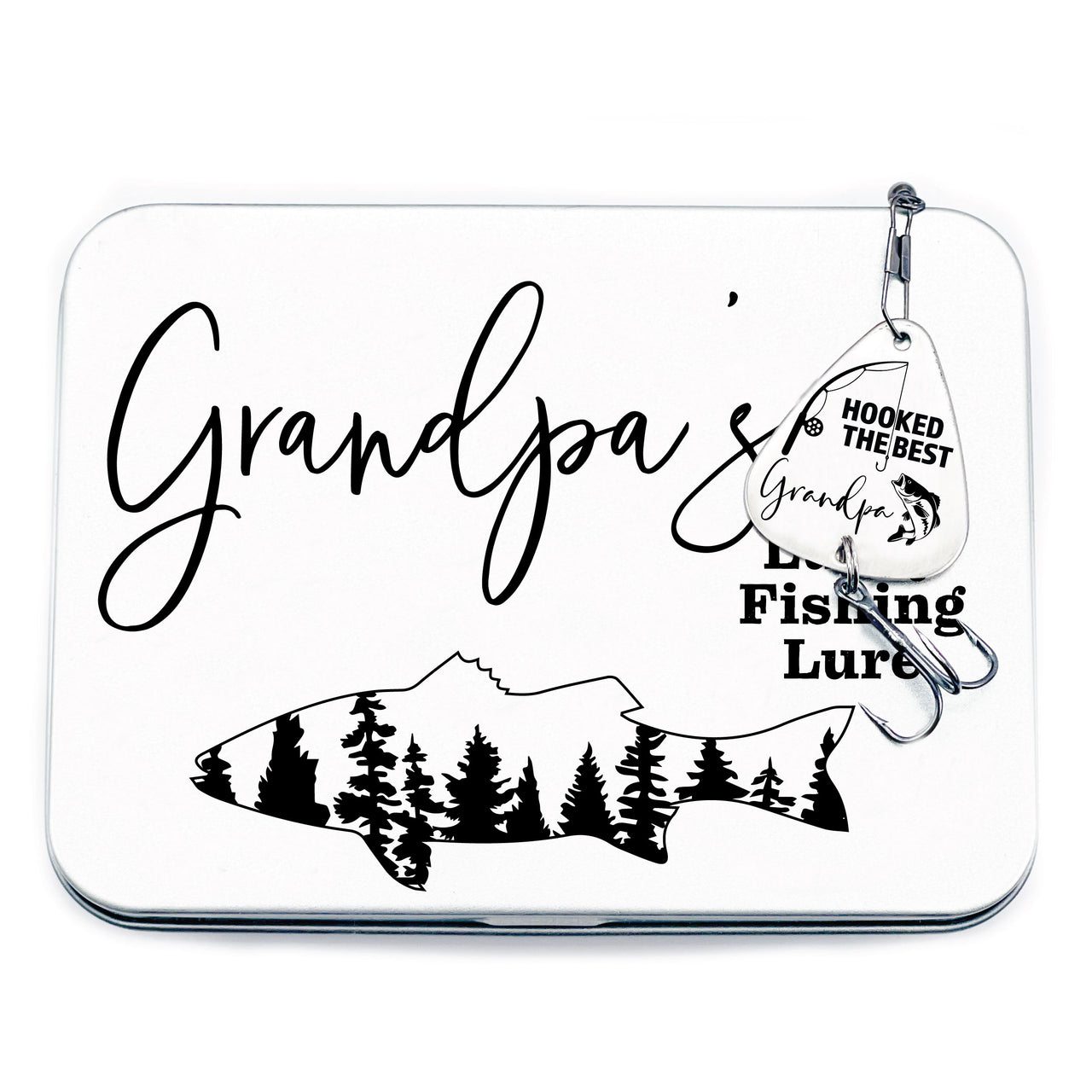Huntsville Grandpa Fishing Lure + Tin