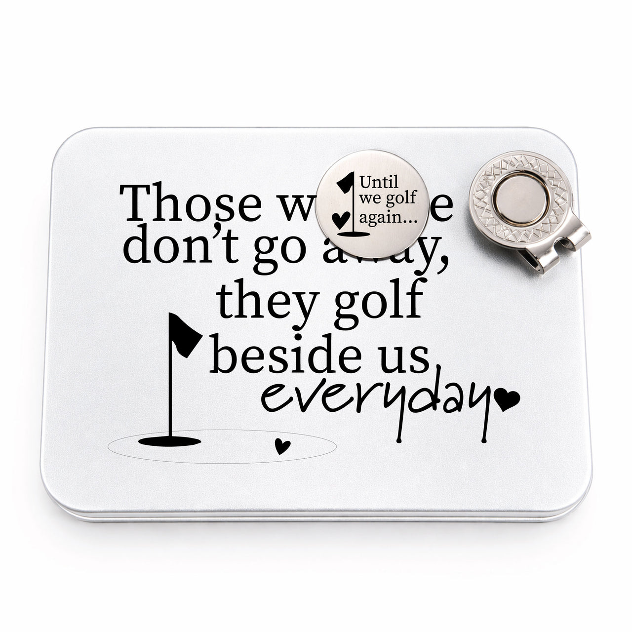The Beside Us Golf Ball Marker + Tin