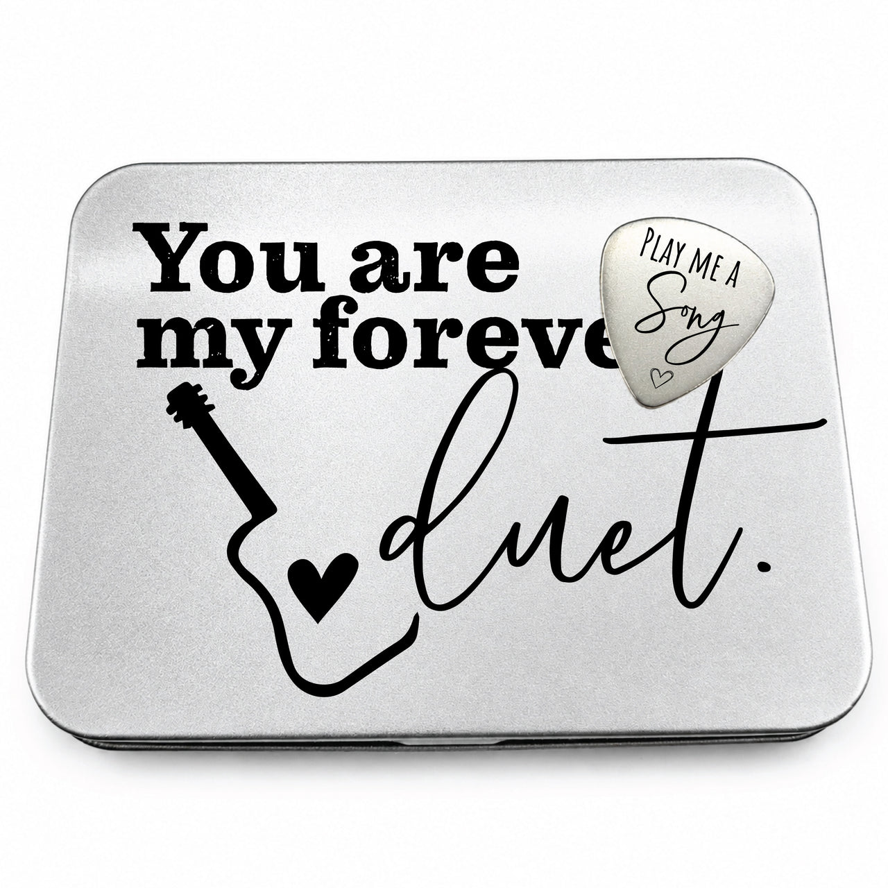 The Forever Duet Guitar Pick + Tin