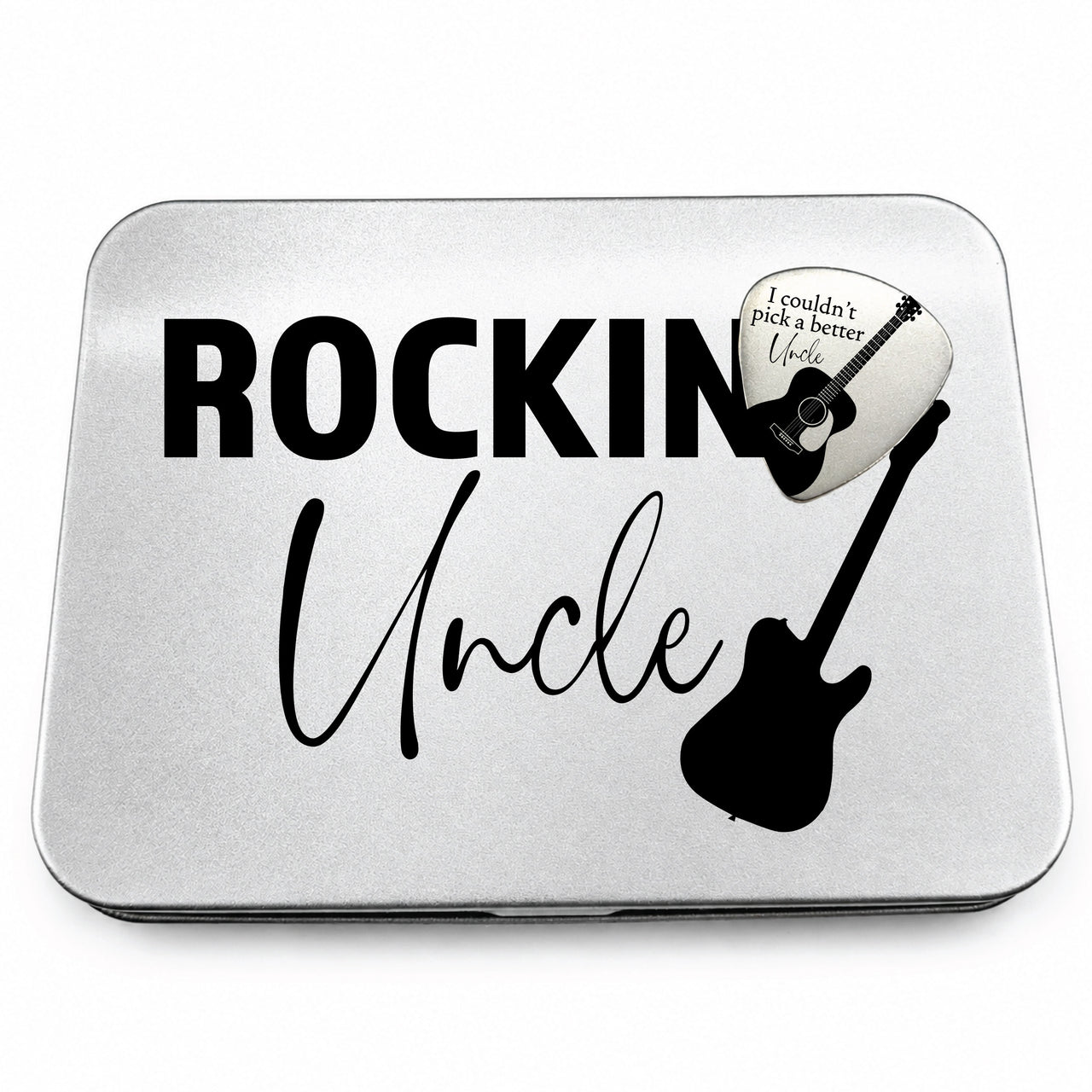 The Rockin Uncle Guitar Pick + Tin