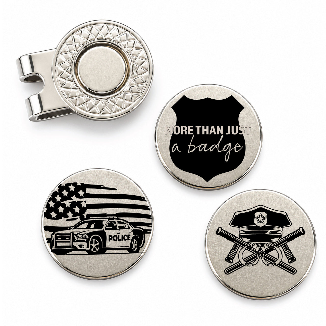 Police Golf Ball Marker Set of 3