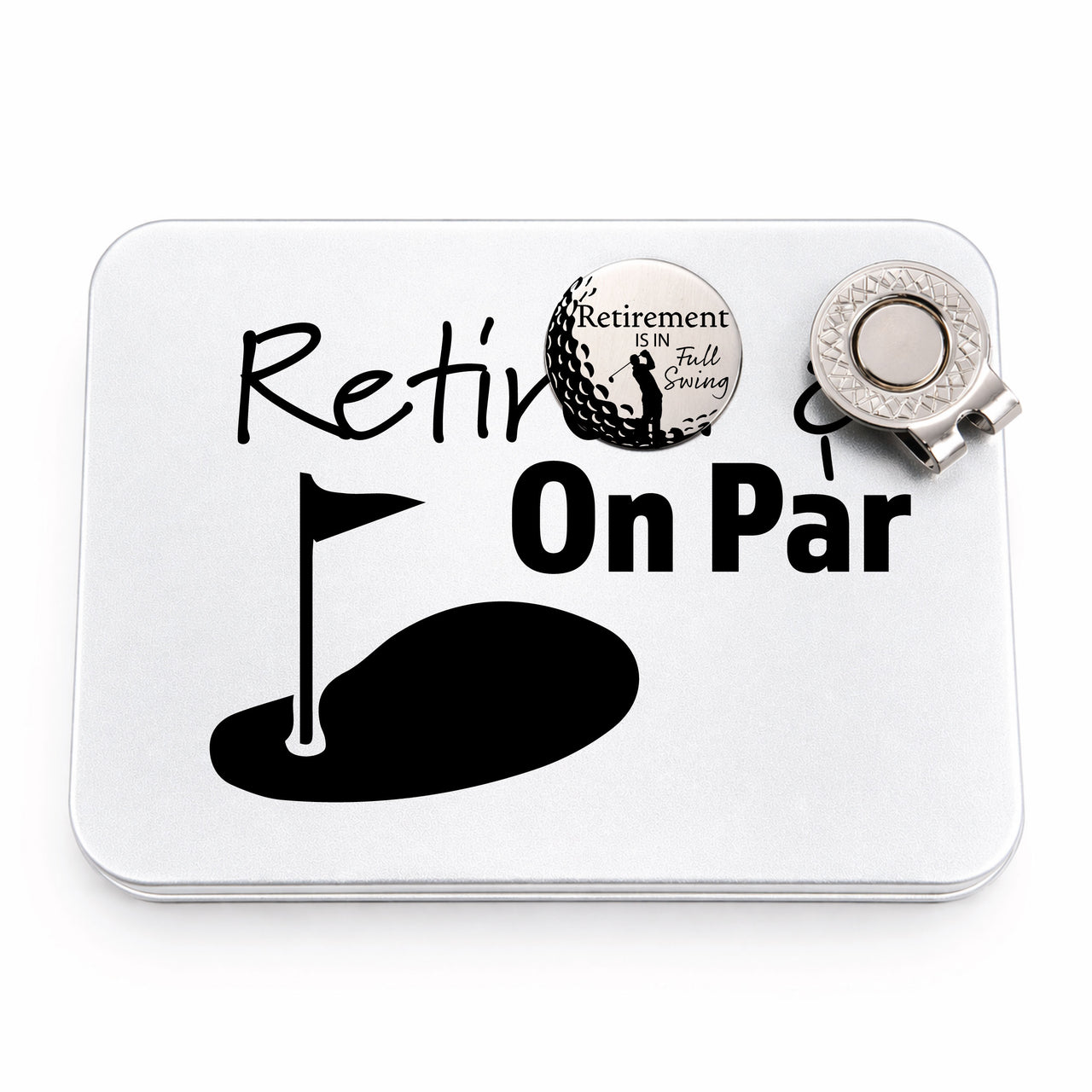 Retired Golf Ball Marker + Tin