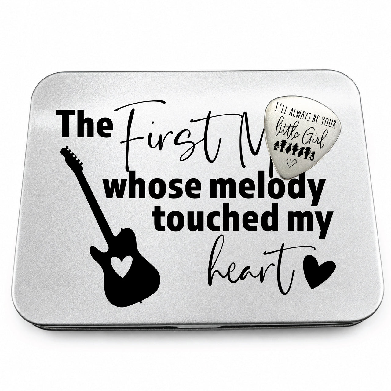 The Melody Touched My Heart Guitar Pick + Tin