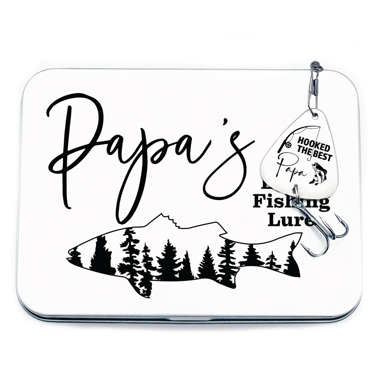 Huntsville Grandpa Fishing Lure + Tin
