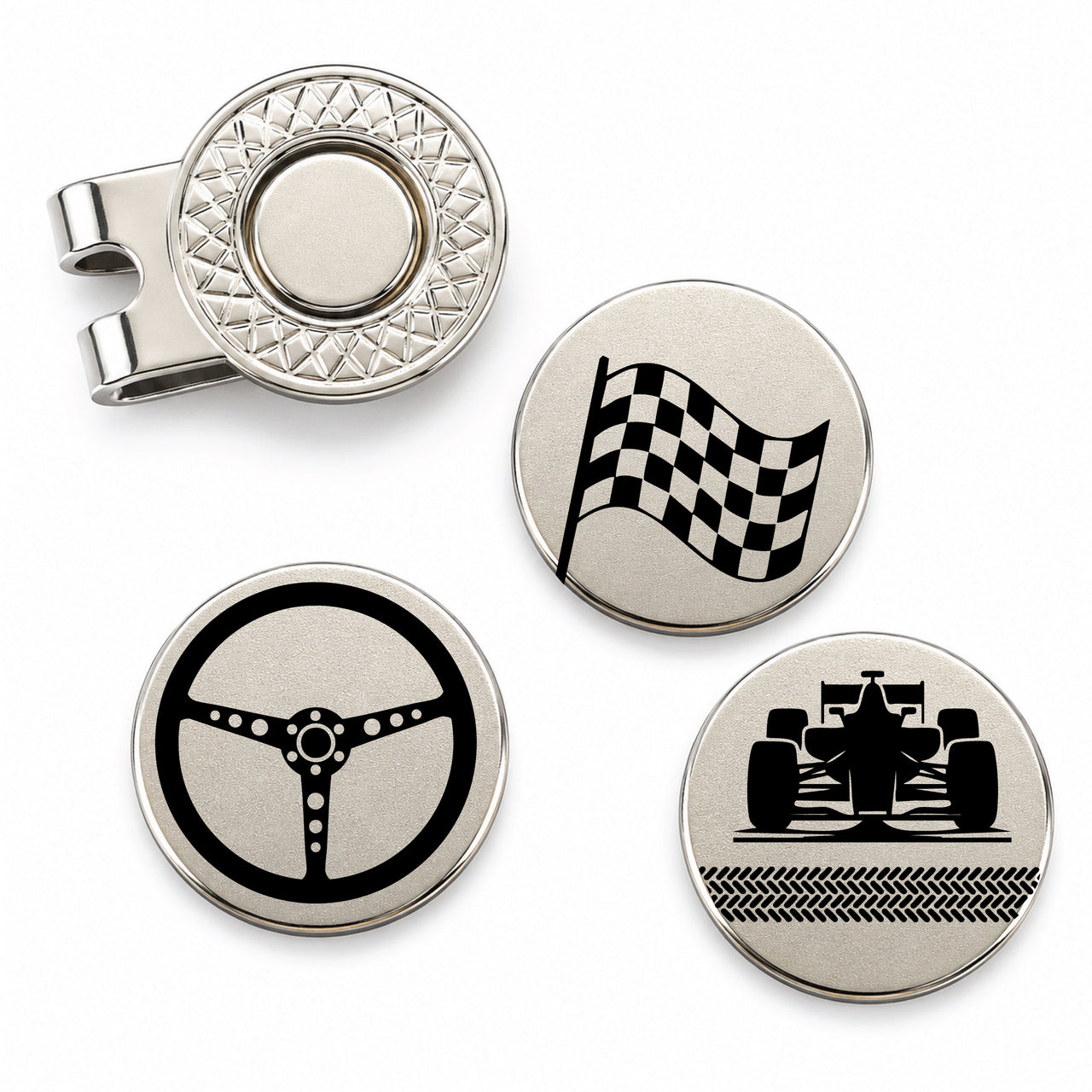 Racing Golf Ball Marker Set of 3