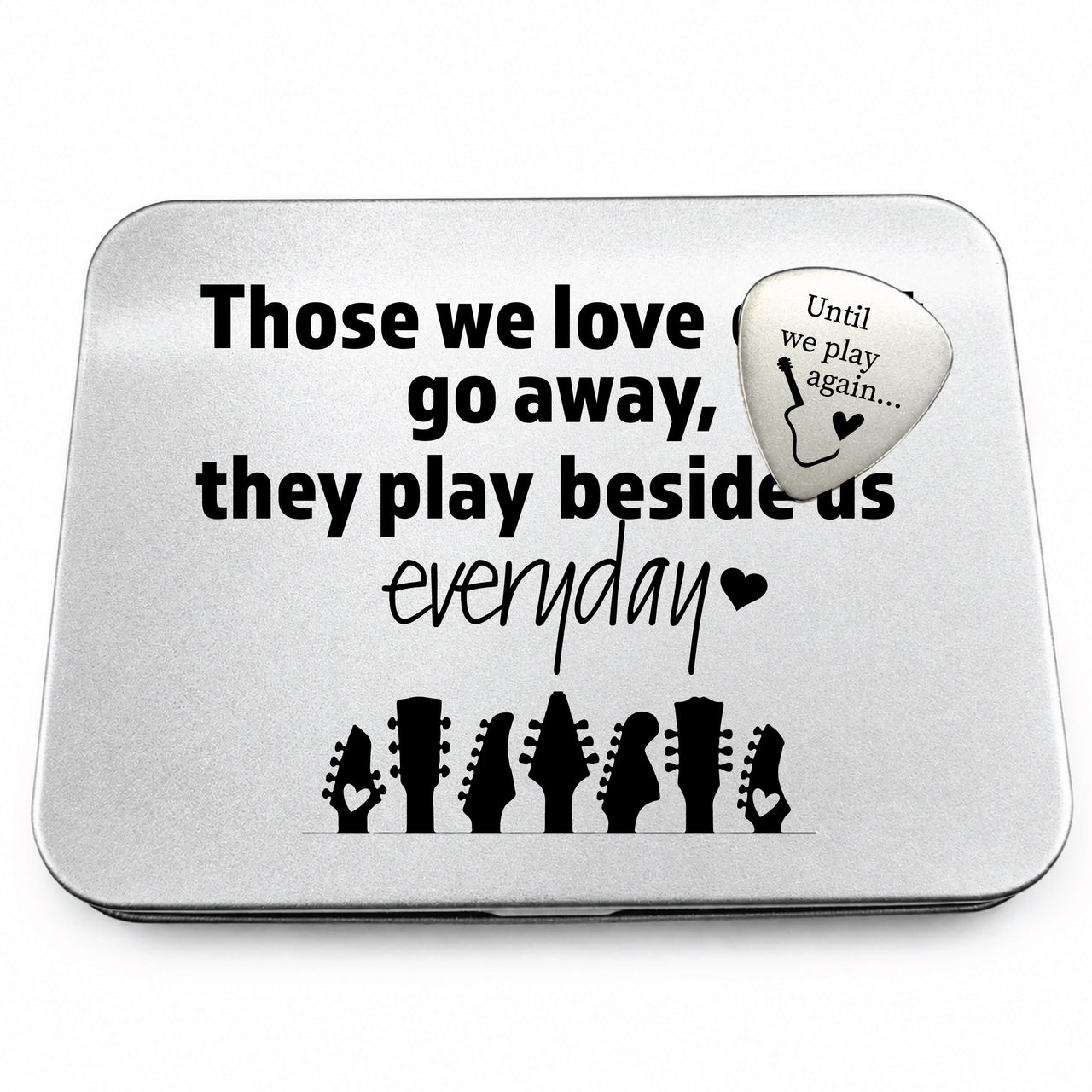 The Play Beside Us Guitar Pick + Tin