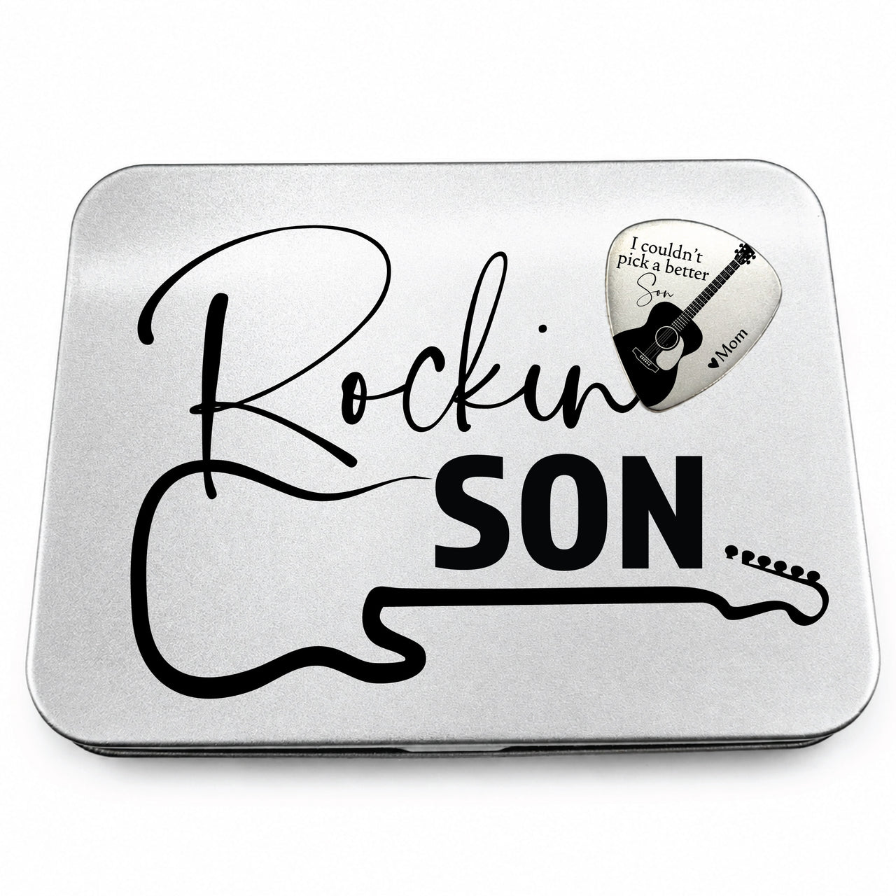 The Rockin Son Guitar Pick + Tin