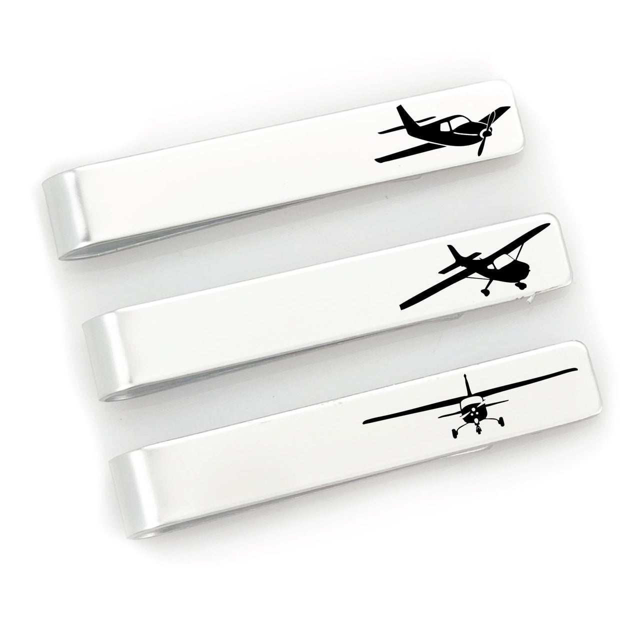 Aviation Tie Clip Set of 3