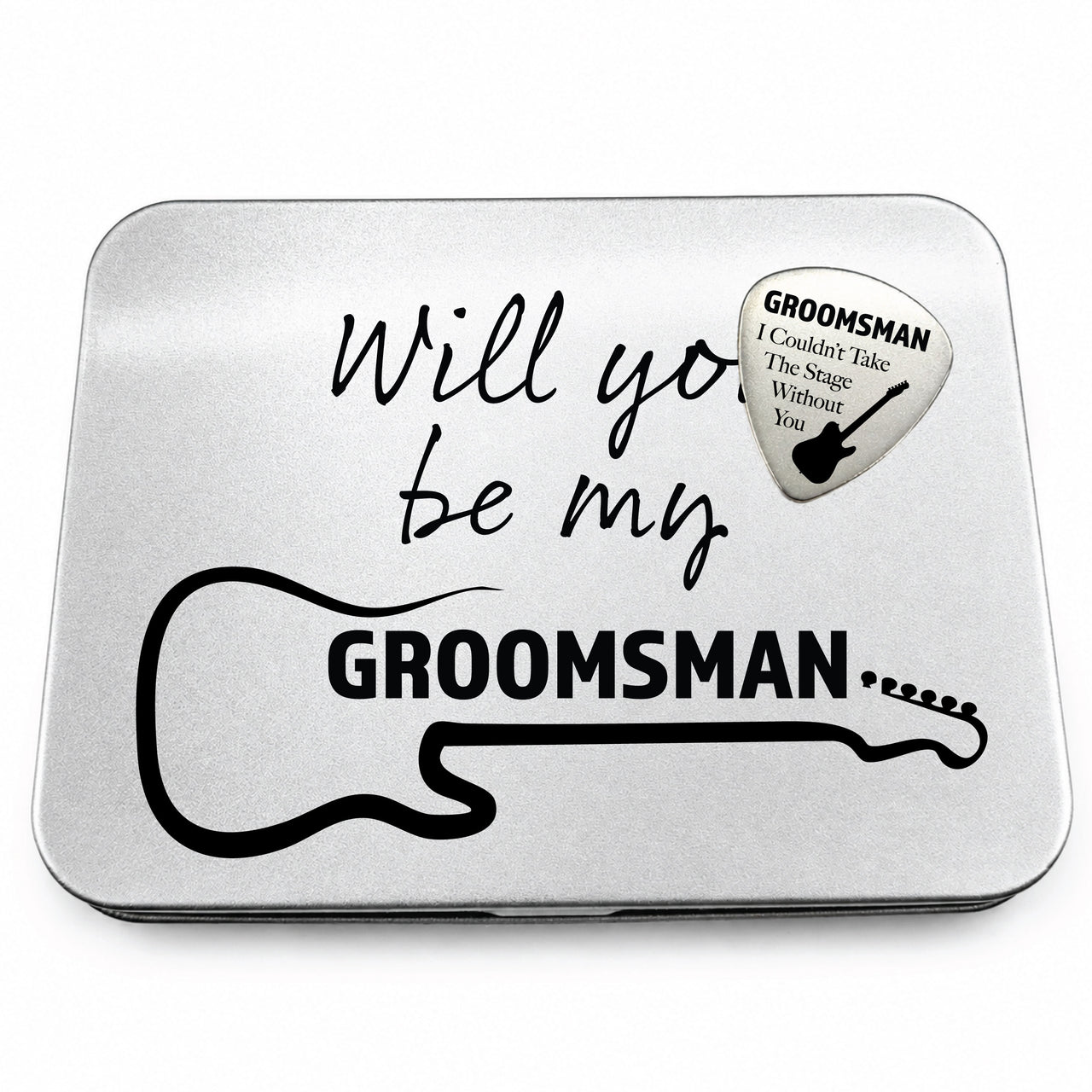 The Groomsman Guitar Pick + Tin