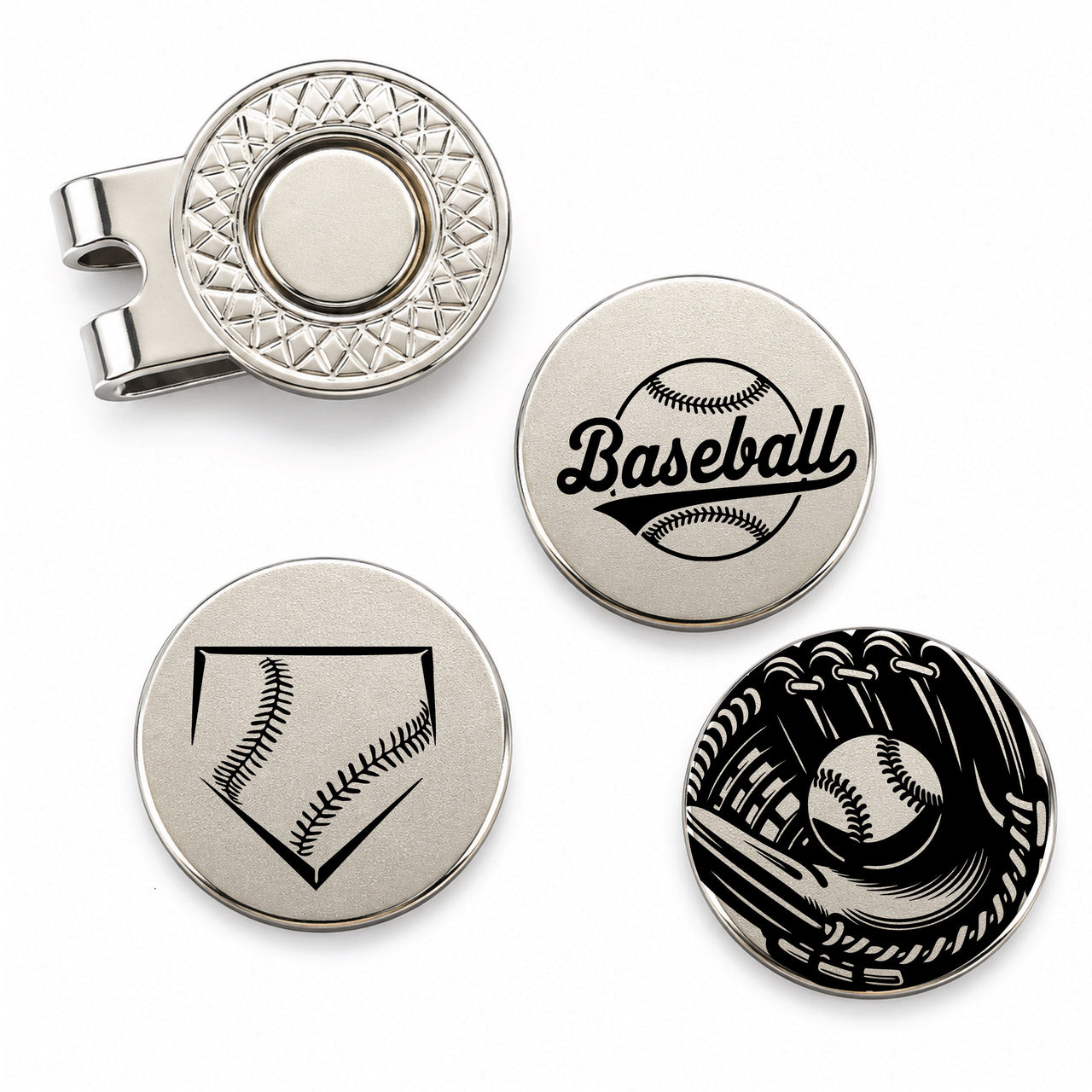 Baseball Golf Ball Marker Set of 3
