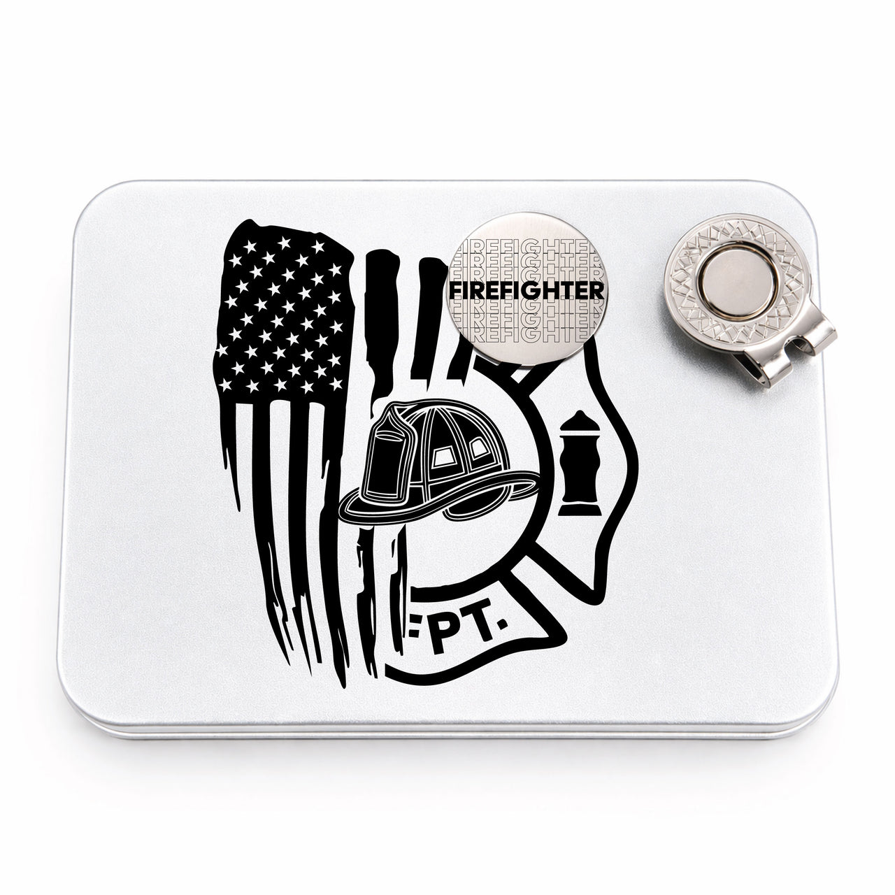 Fireman Golf Ball Marker + Tin