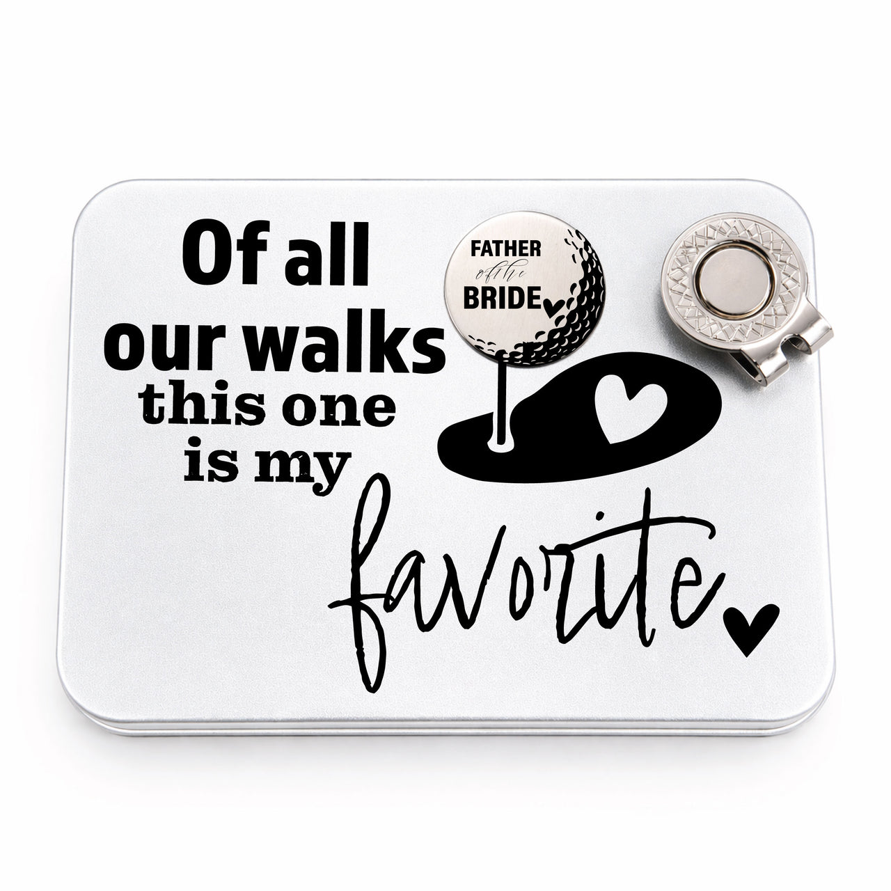 Father of the Bride Golf Ball Marker + Tin