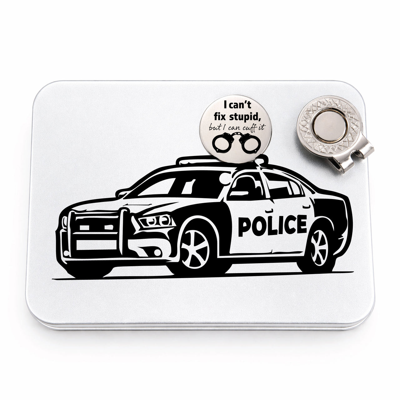 Police Golf Ball Marker + Tin