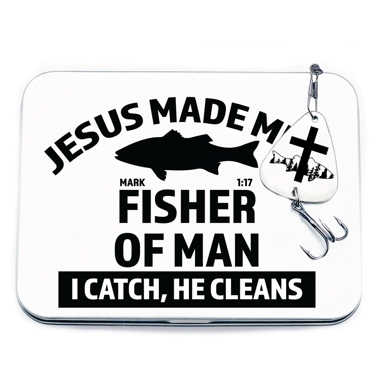 The Faith & Fishing Lure + Tin