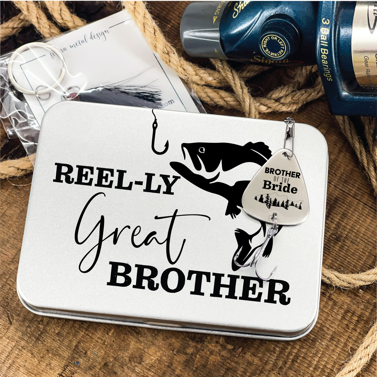 Brother of the Bride Fishing Lure + Tin