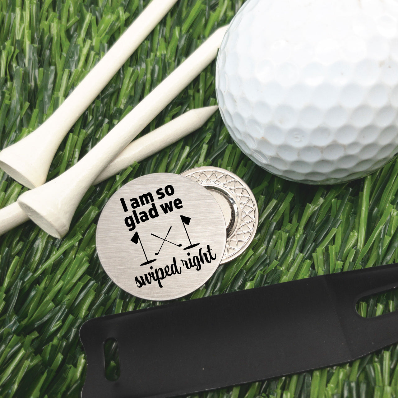 Swiped Right Golf Ball Marker + Tin