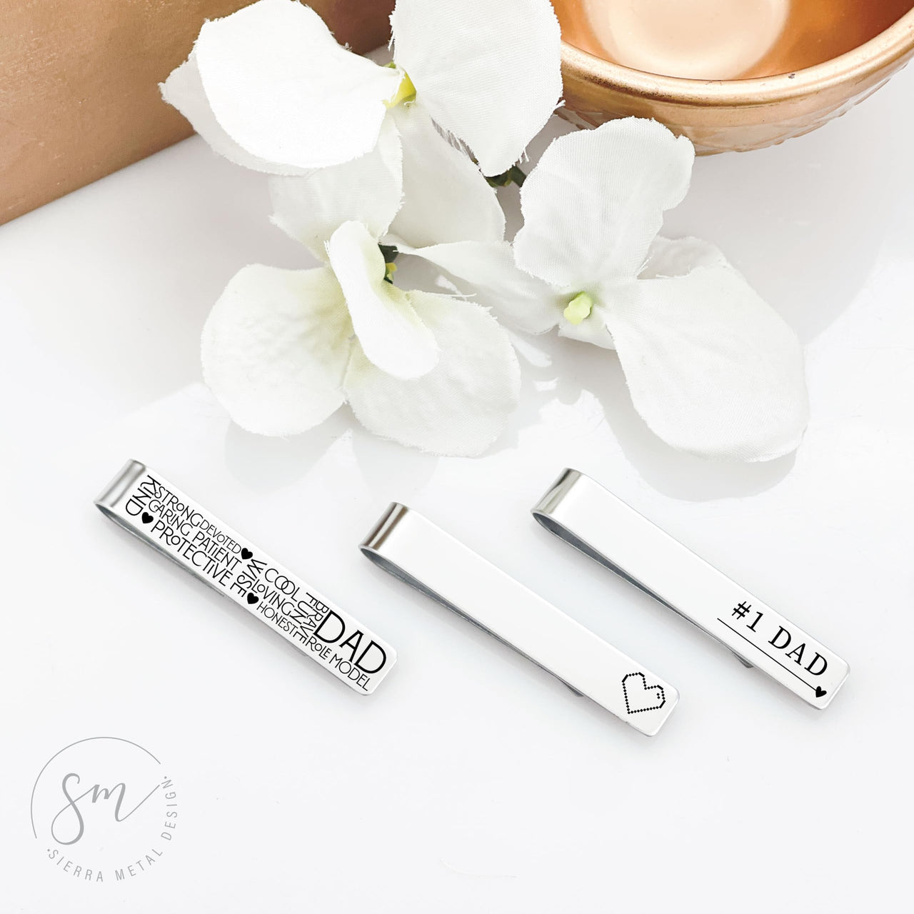 Dad Tie Clip Set of 3