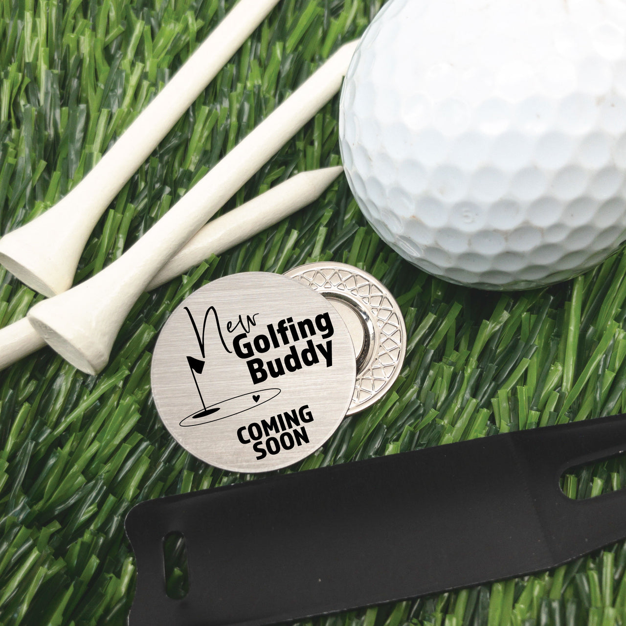 New Golfing Buddy Golf Ball Marker + Tin