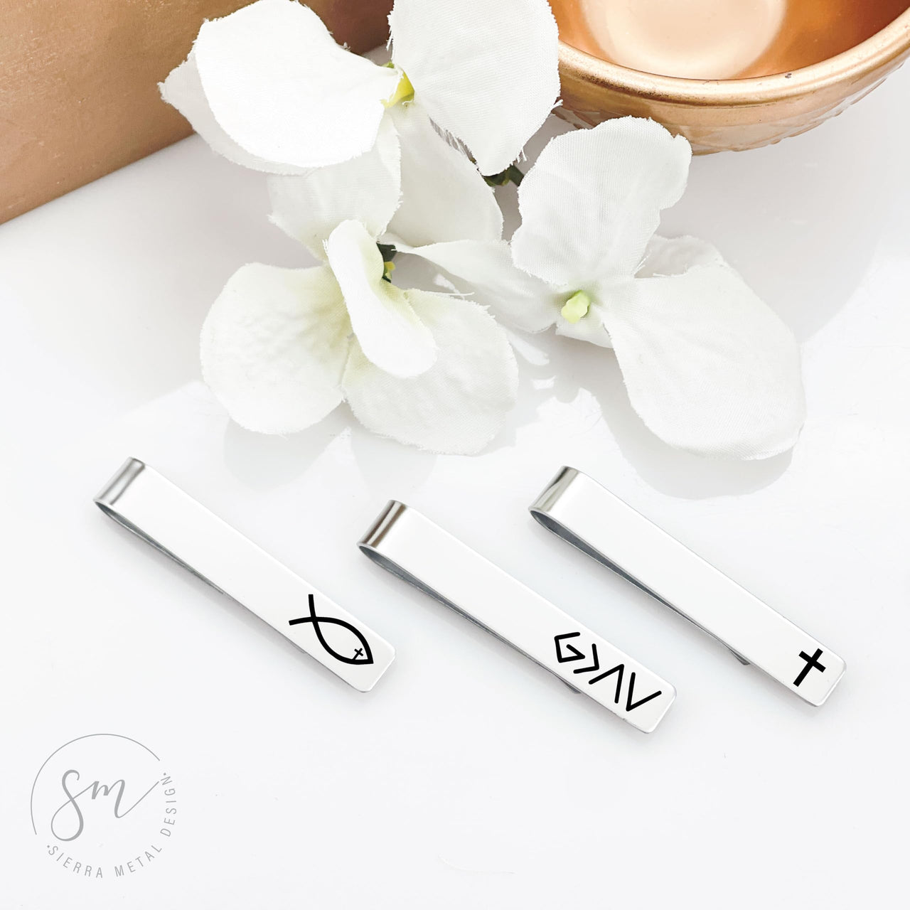 Christian Tie Clip Set of 3