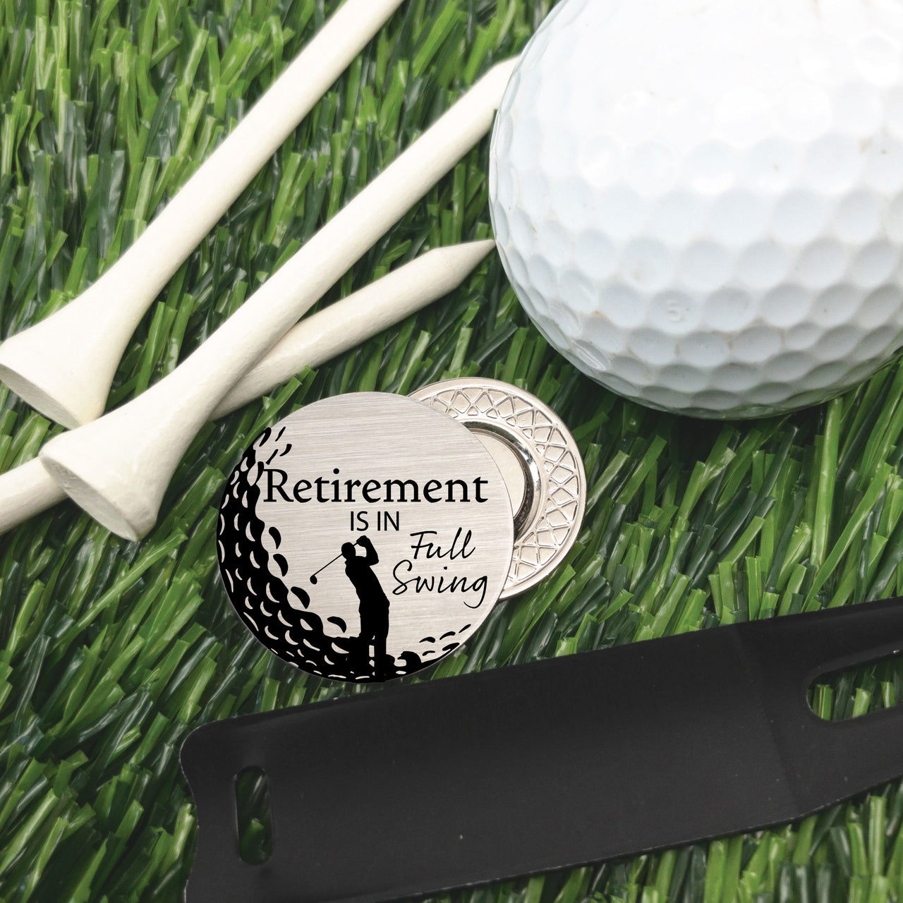 Retired Golf Ball Marker + Tin