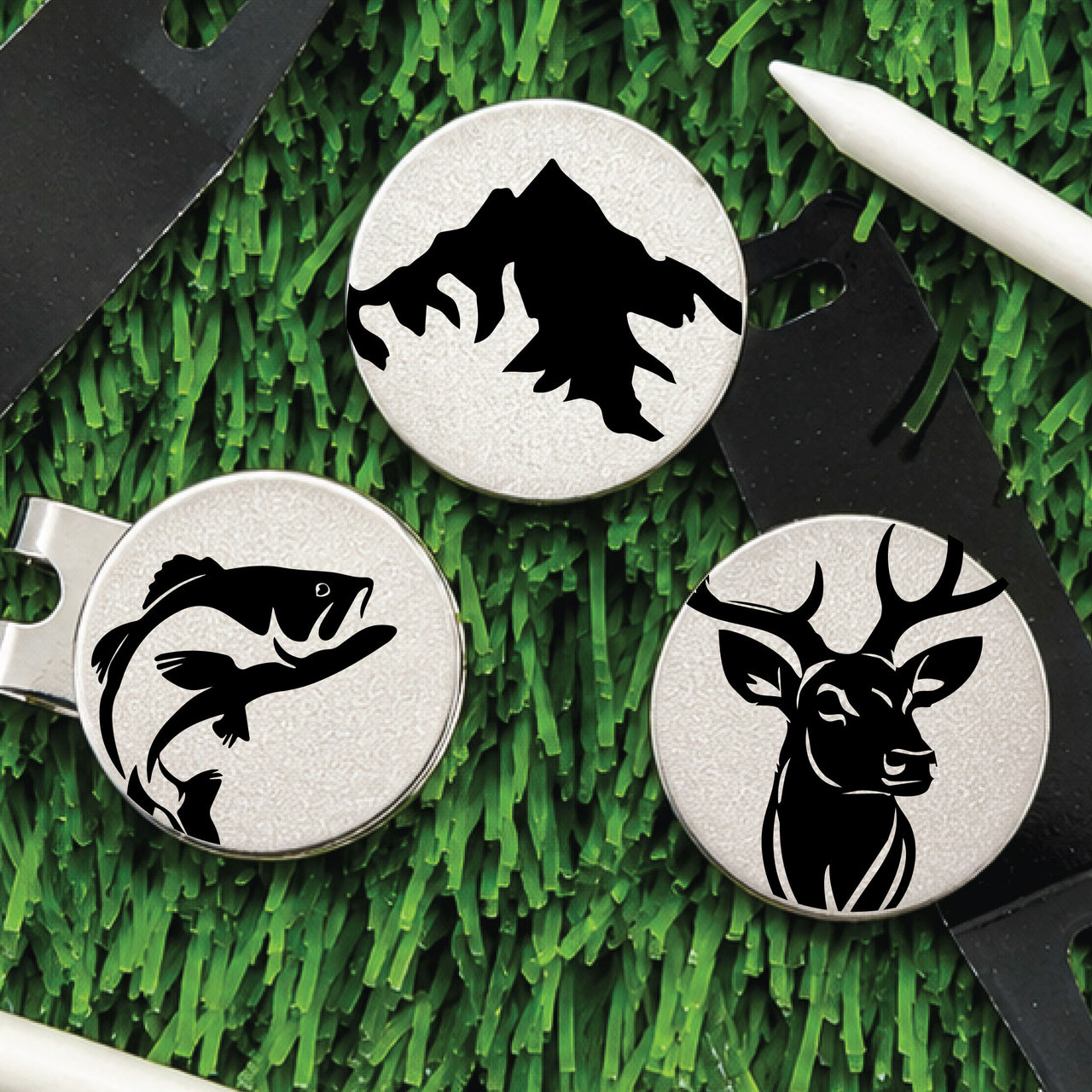 Sportsman Golf Ball Marker Set of 3