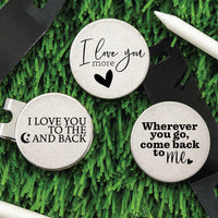 Thumbnail for “I Love You to the Moon and Back” Golf Ball Marker Set of 3