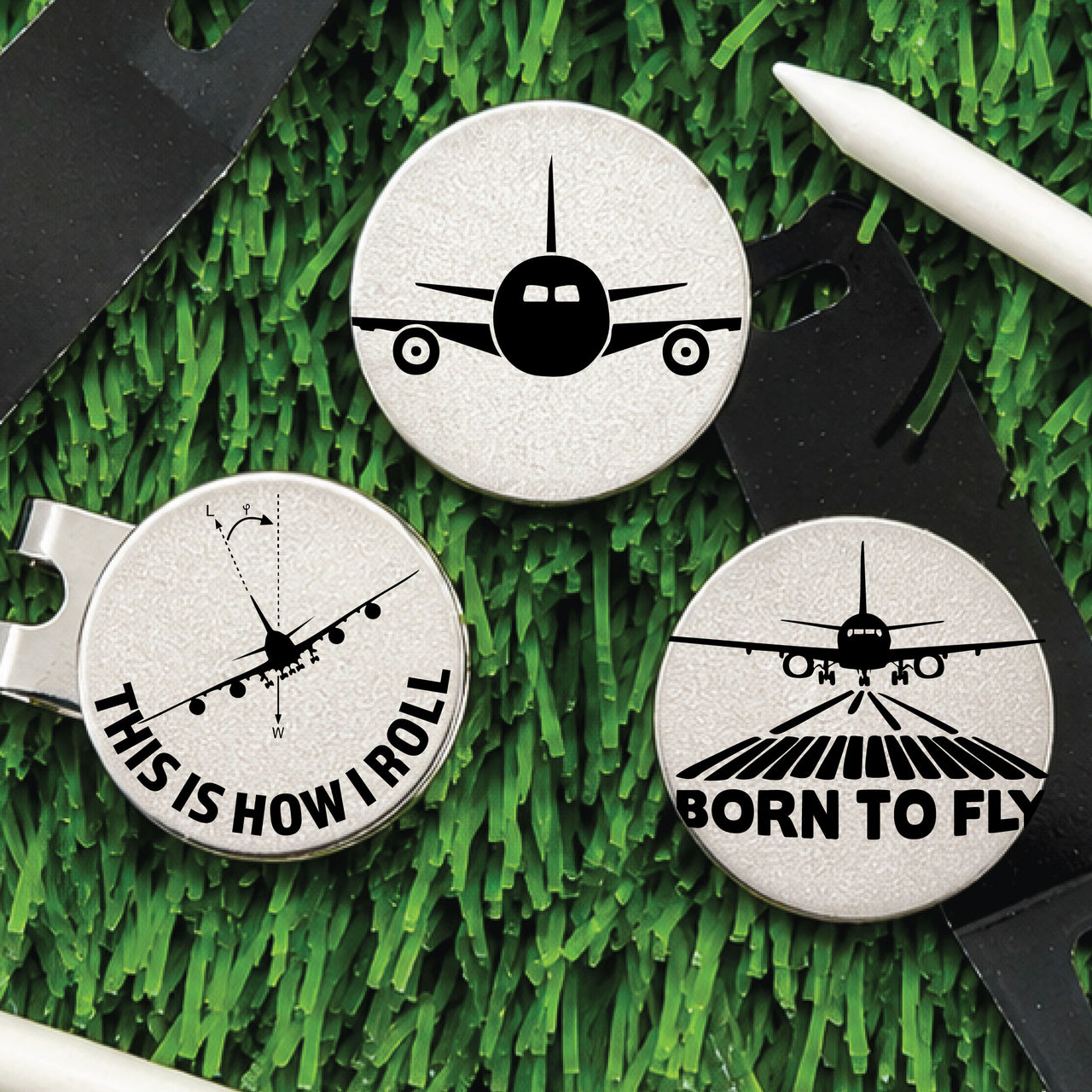 Commercial Pilot Golf Ball Marker Set of 3