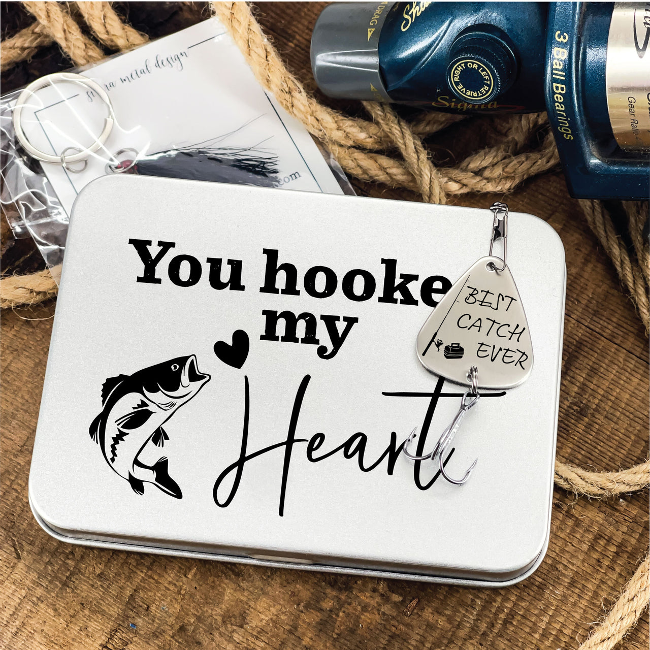 The Lawton Fishing Lure + Tin