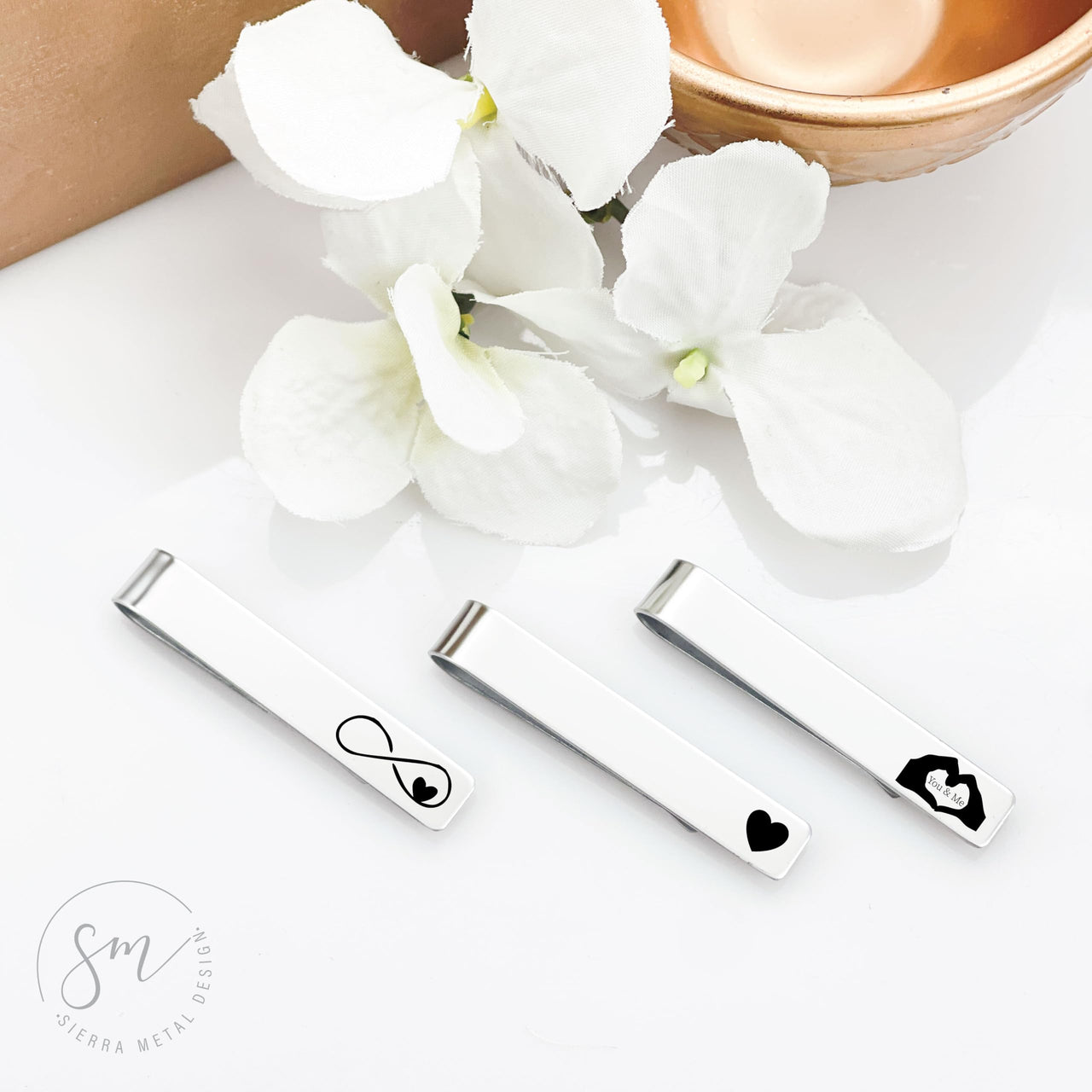 “Us” Tie Clip Set of 3