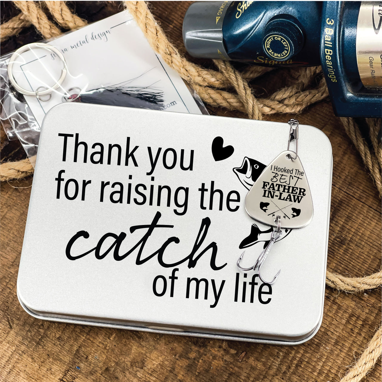 Best Father in Law Fishing Lure + Tin