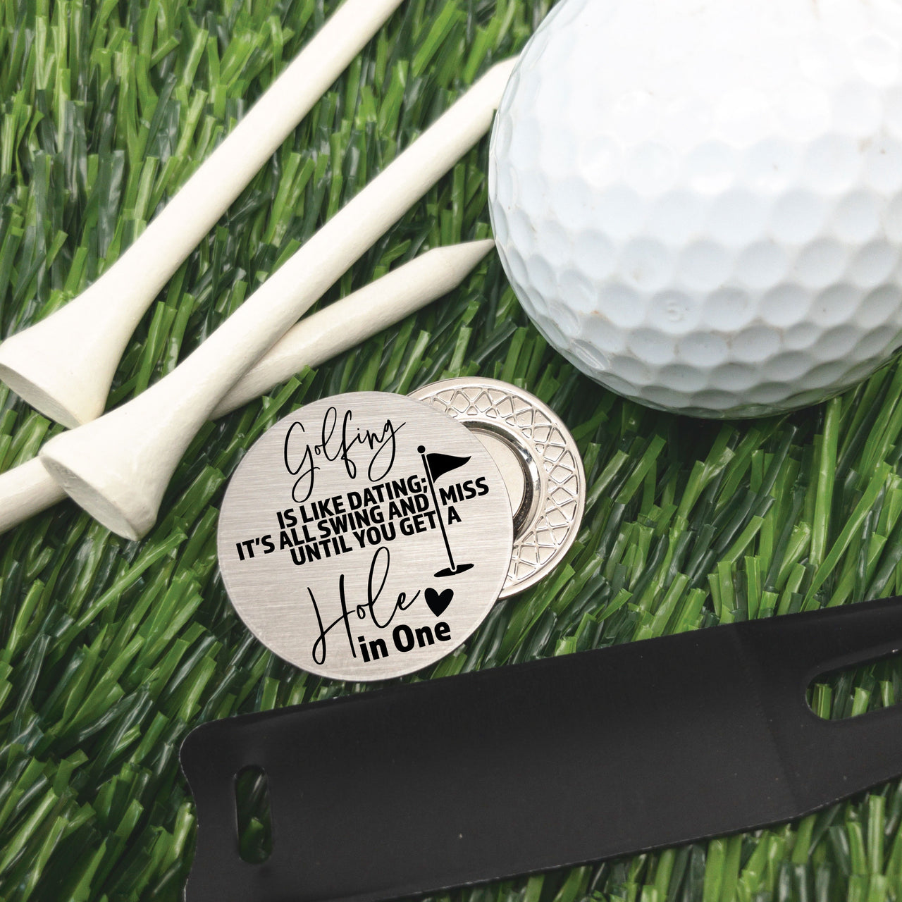 The Shot Golf Ball Marker + Tin