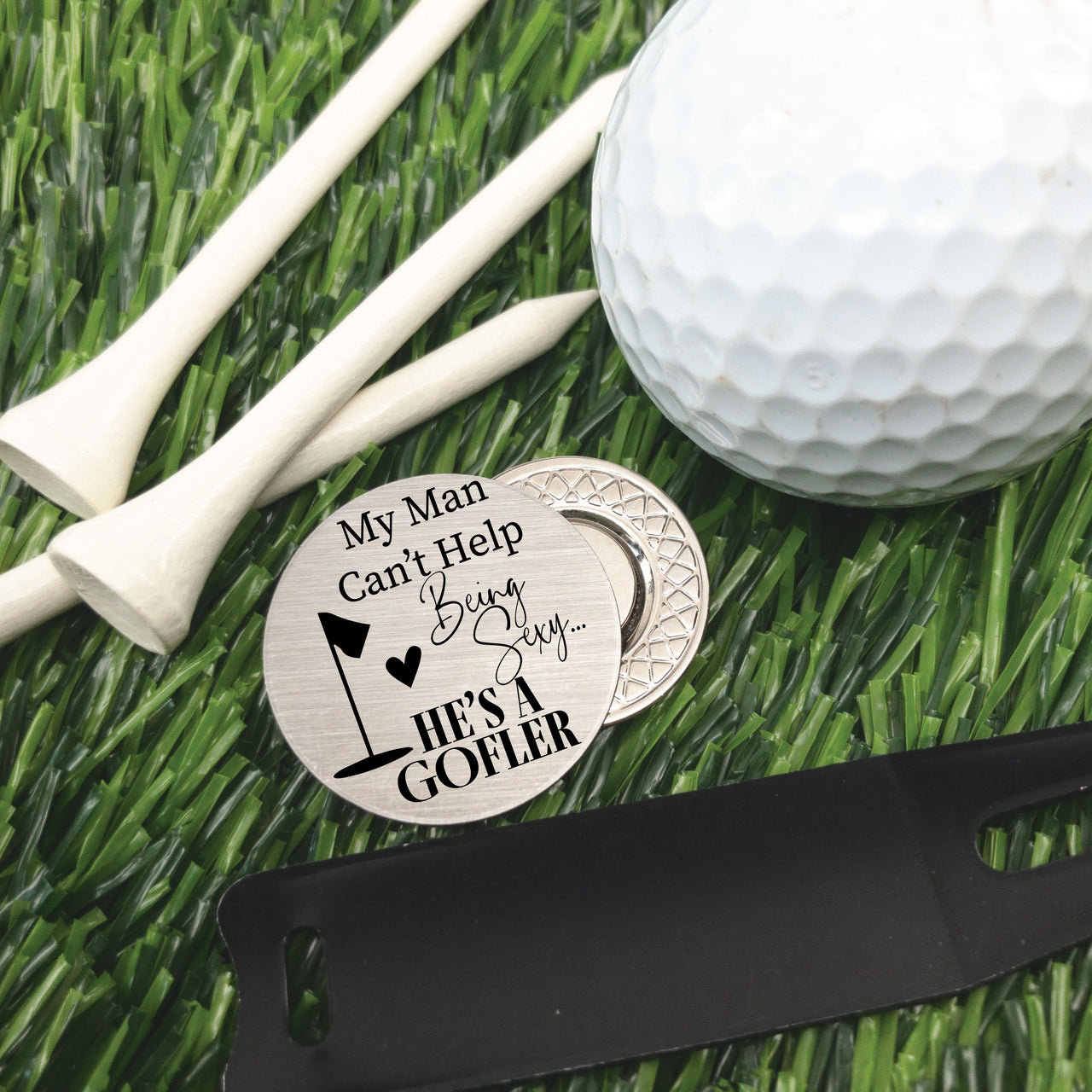 Sexy Golfer Golf Ball Marker + Tin