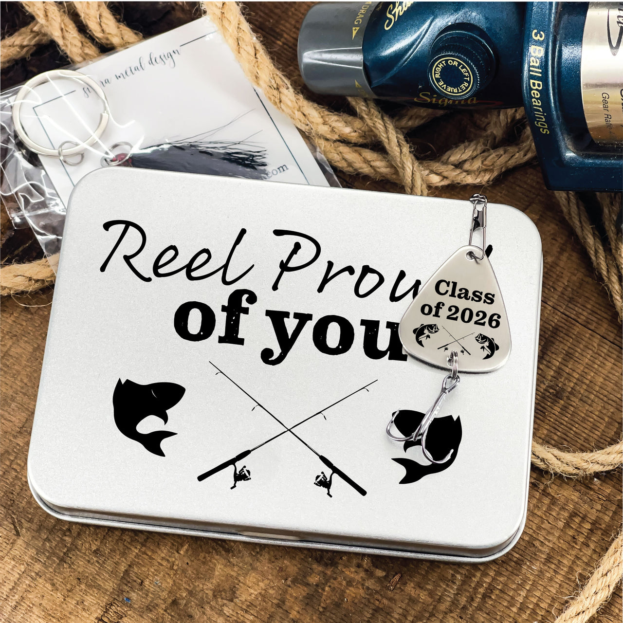 The Graduation Fishing Lure + Tin