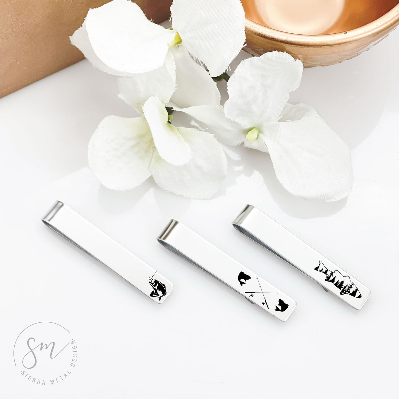 Fishing Tie Clip Set of 3