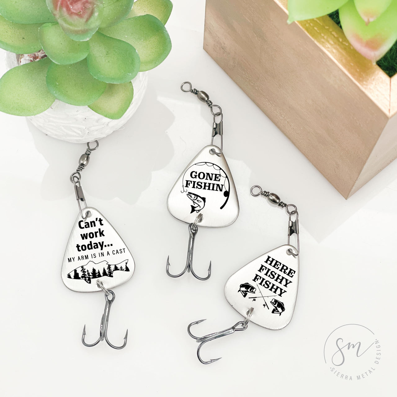 I Love Fishing Lure Set of 3