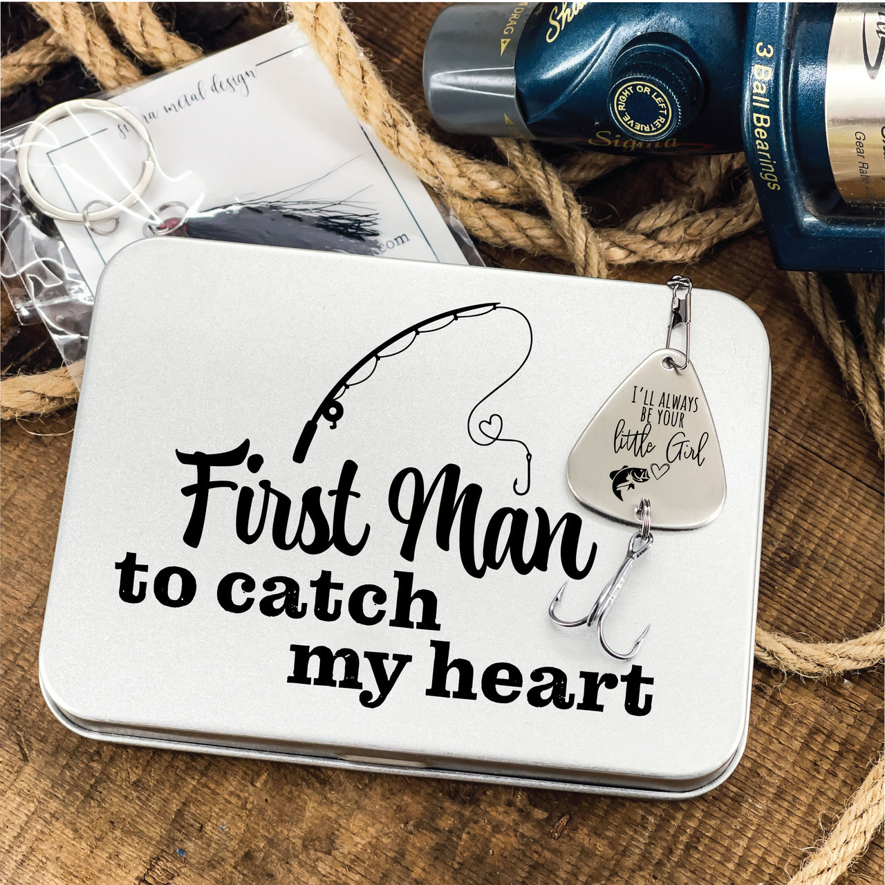 Daddy Fishing Lure + Tin