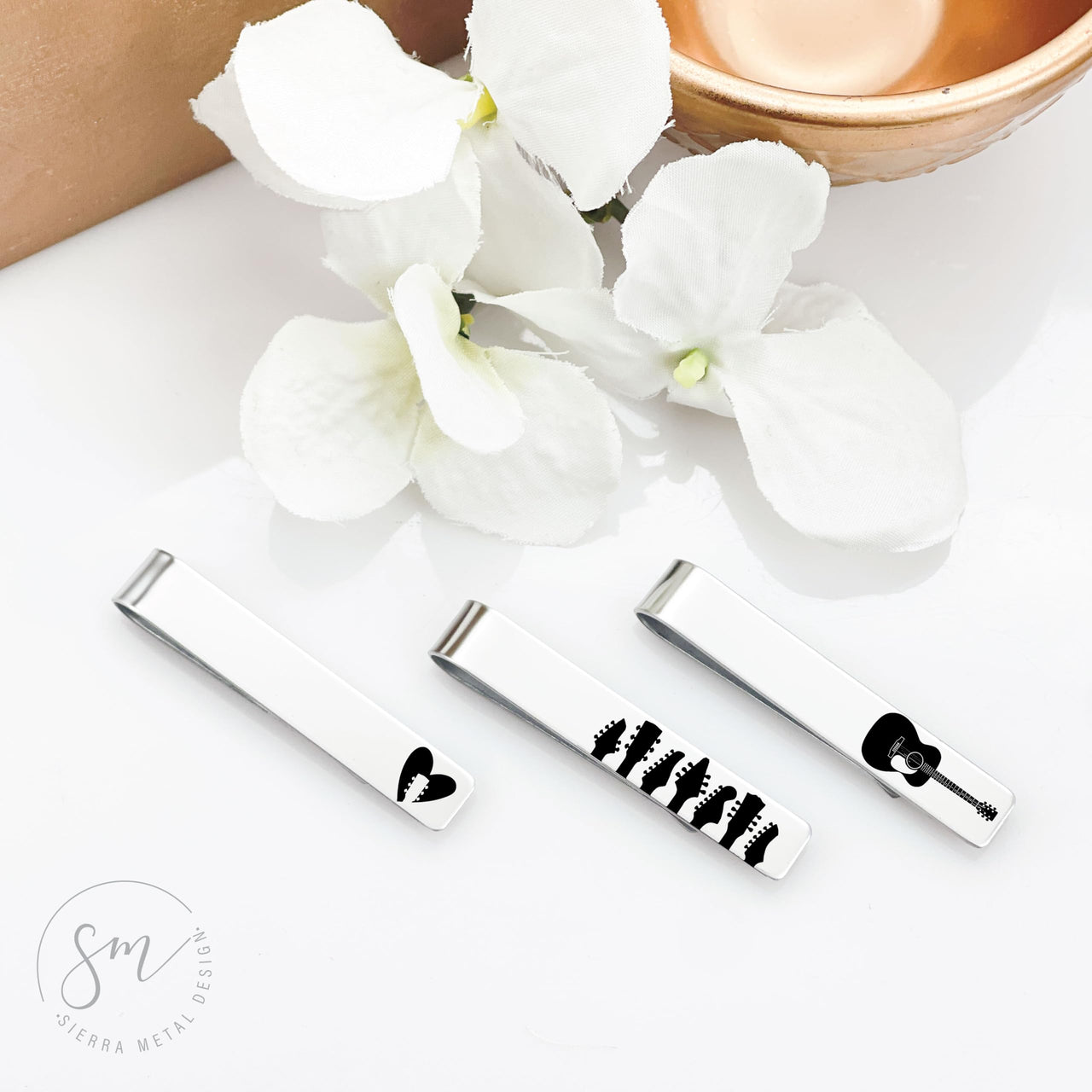 Guitar Tie Clip Set of 3