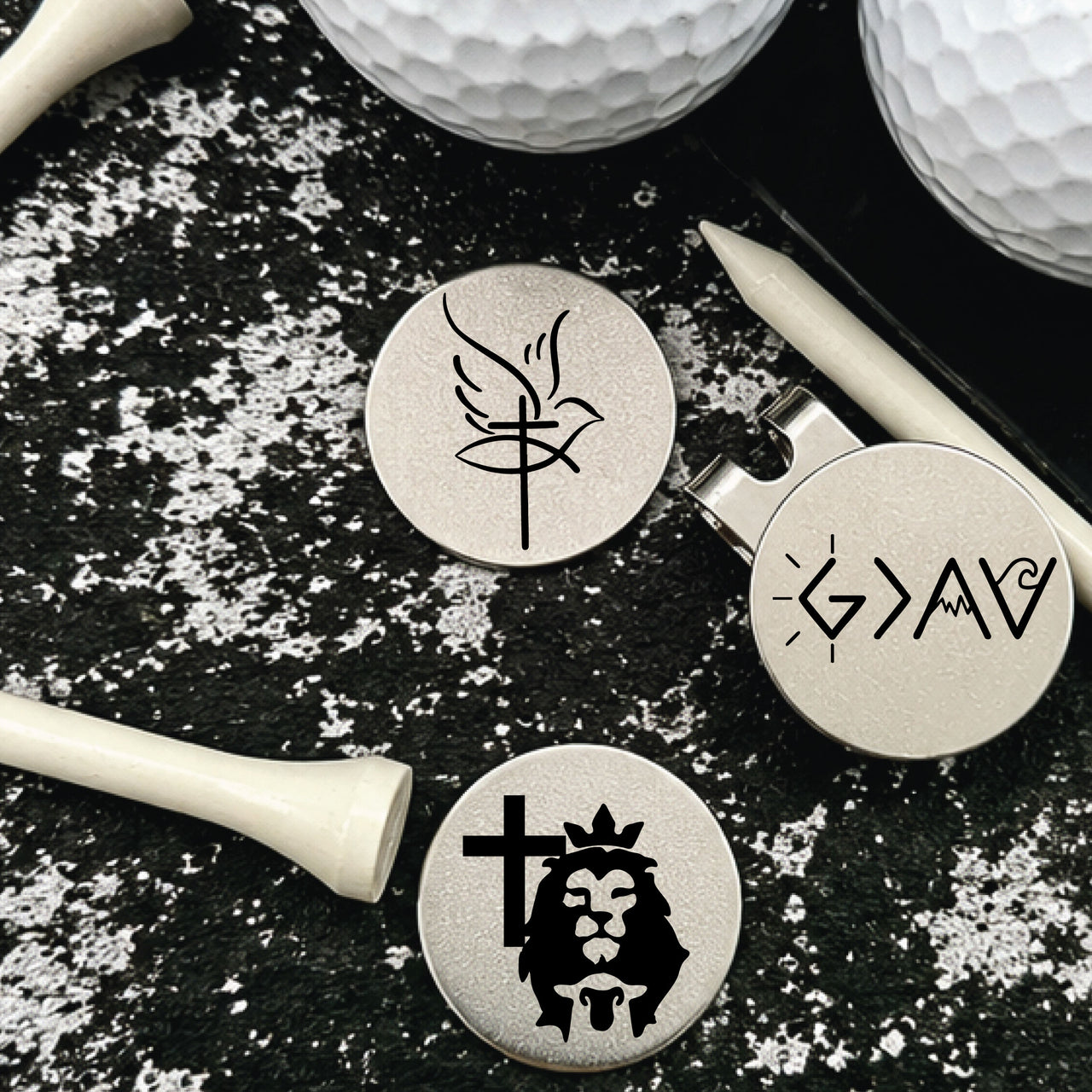 Christian Golf Ball Marker Set of 3