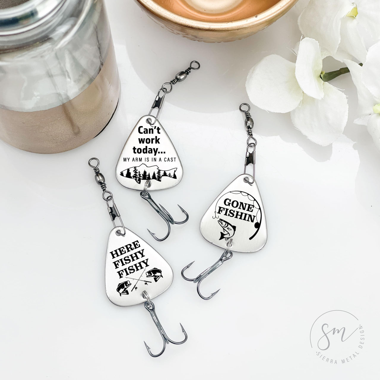 I Love Fishing Lure Set of 3