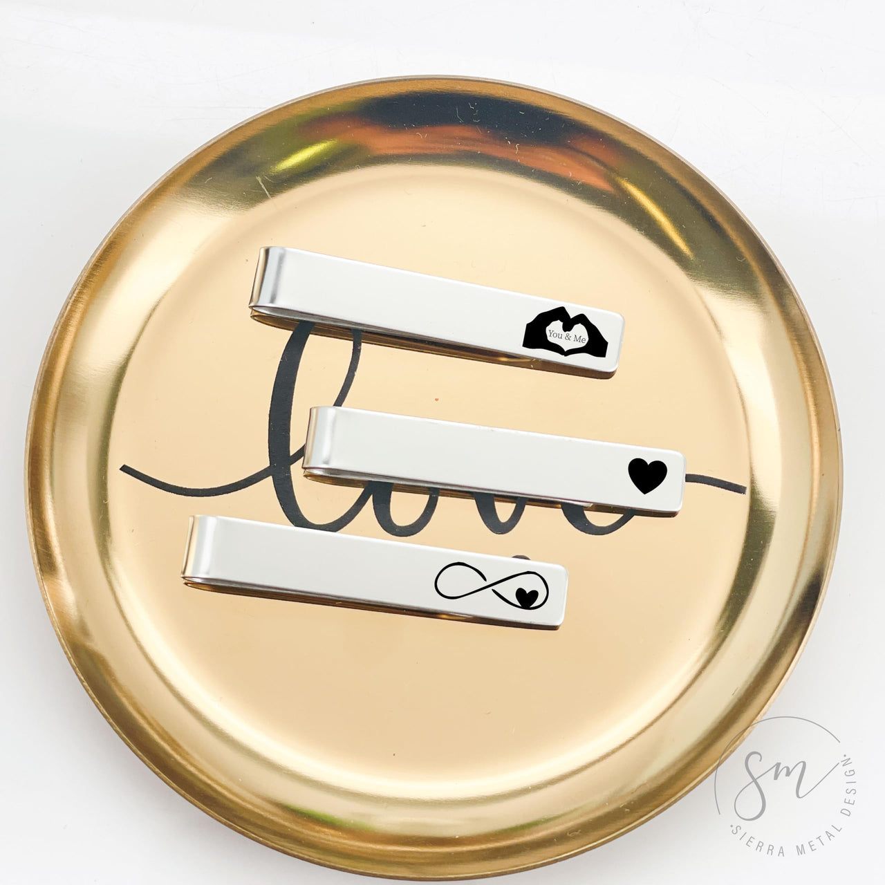“Us” Tie Clip Set of 3