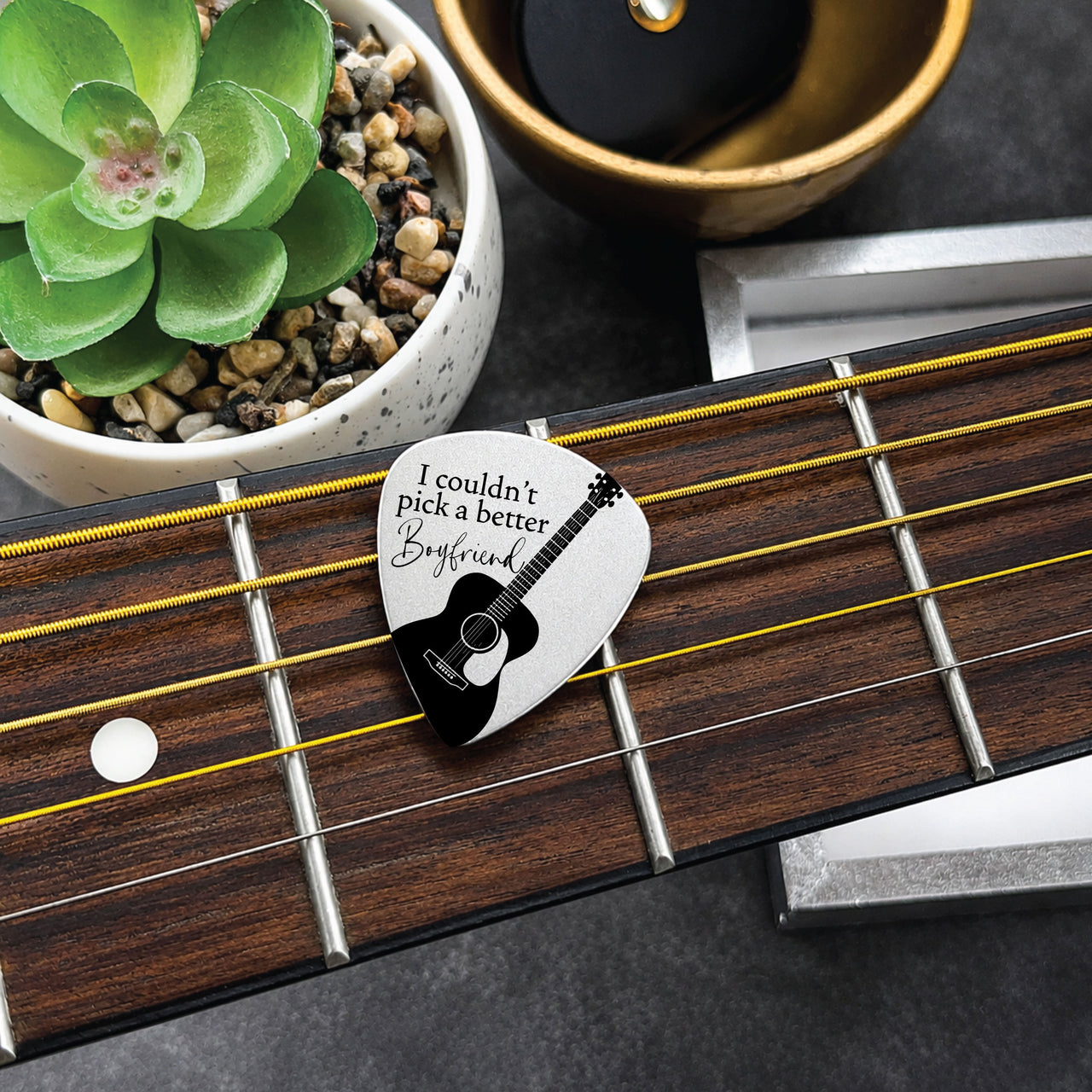 The Boyfriend Rocks Me Guitar Pick + Tin