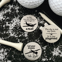 Thumbnail for Small Plane Pilot Golf Ball Marker Set of 3