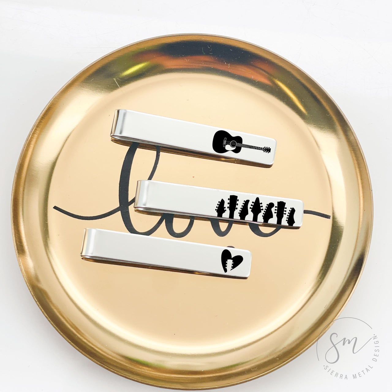 Guitar Tie Clip Set of 3