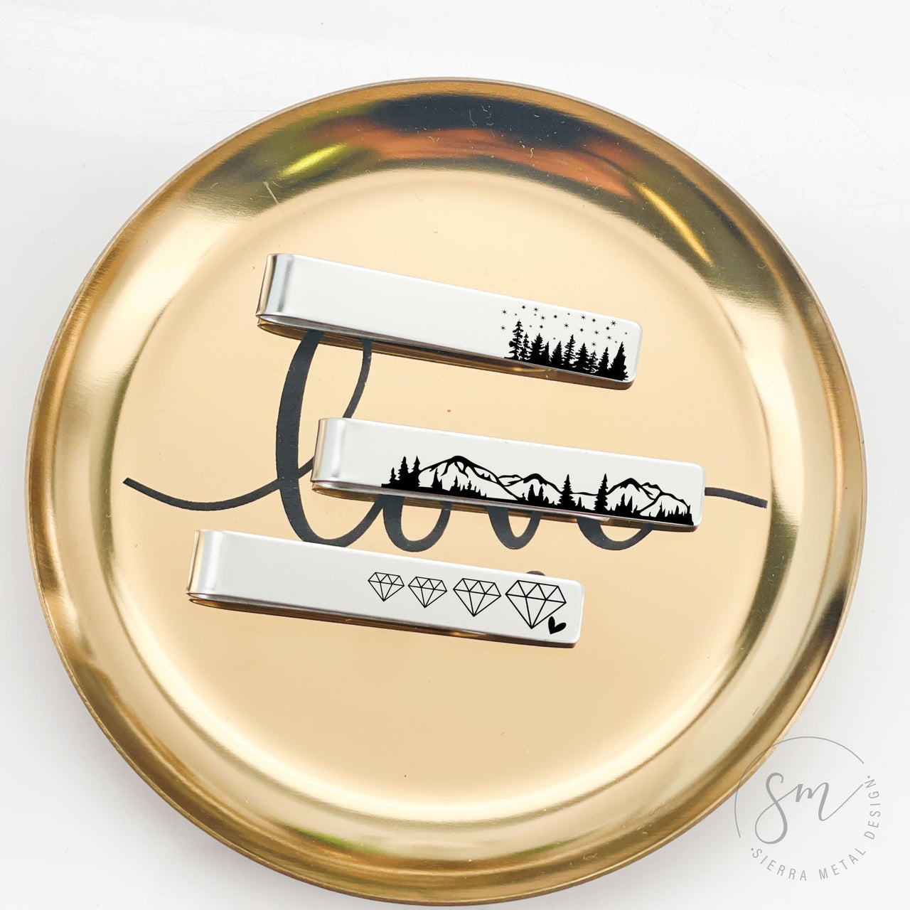 Nature-Inspired Tie Clip Set of 3