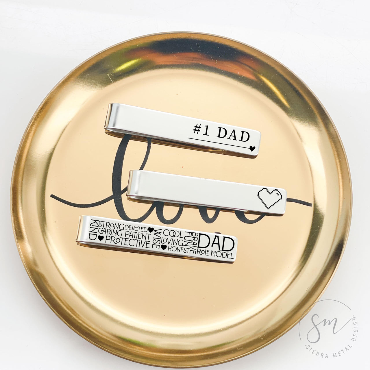 Dad Tie Clip Set of 3