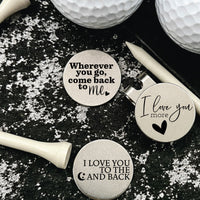 Thumbnail for “I Love You to the Moon and Back” Golf Ball Marker Set of 3