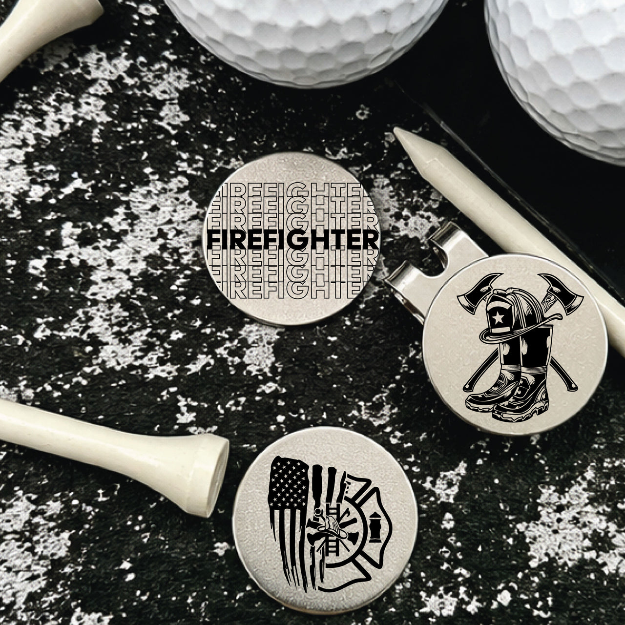 Firefighter Golf Ball Marker Set of 3
